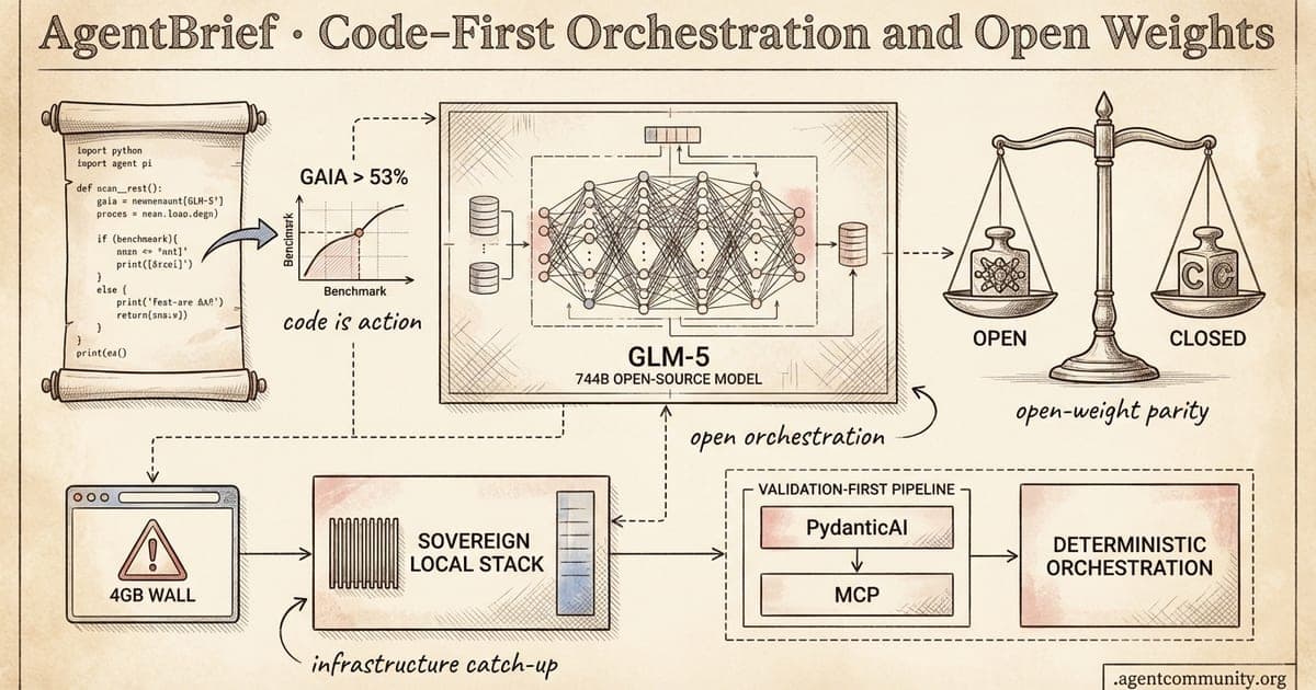 Cover for Code-First Orchestration and Open Weights