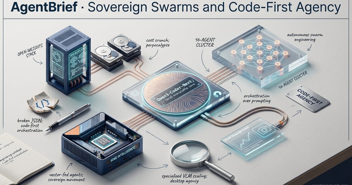 Cover for Sovereign Swarms and Code-First Agency