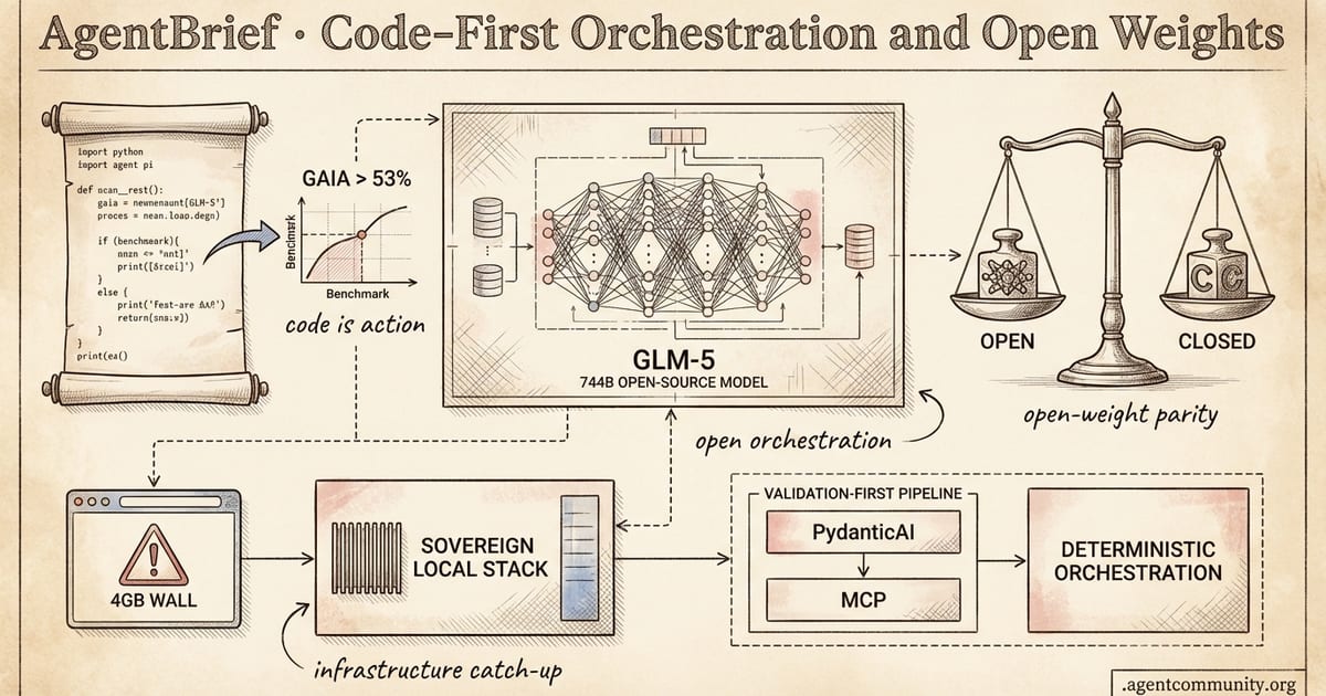 Cover for Code-First Orchestration and Open Weights