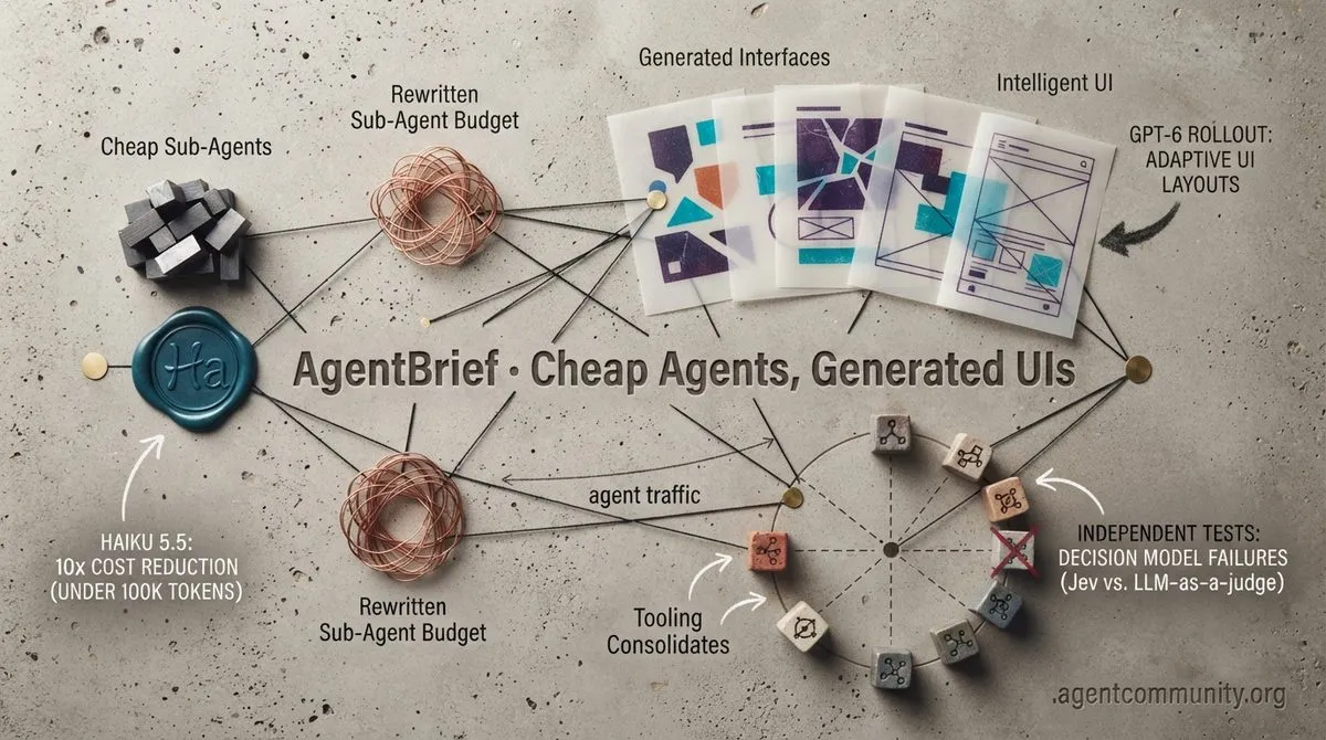 Cheap Agents, Generated UIs