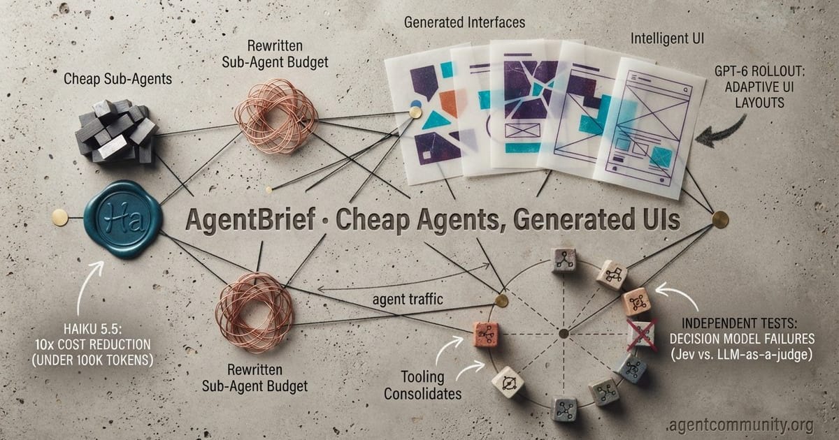 Cover for Cheap Agents, Generated UIs