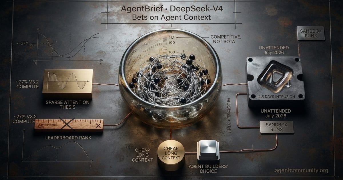 Cover for DeepSeek-V4 Bets on Agent Context
